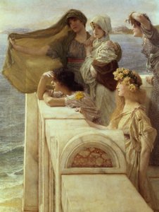 アフロディーテのゆりかご、1908年 作： Lawrence Alma Tadema